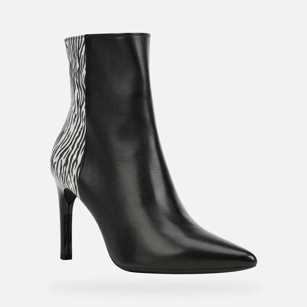 Geox Bayan Ankle Bot Siyah/Beyaz - Faviola - GVX-572198